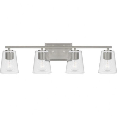 Vertex 4 Light Clear Glass Vanity Light by Progress - P300460