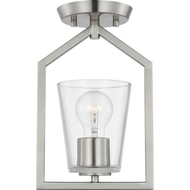 Vertex One Light 5 Inch Wide Semi Flush Mount by Progress - P350258