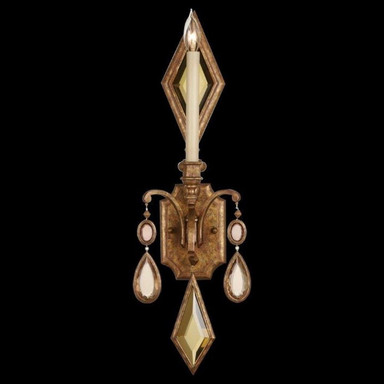 Encased Gems 1 Light Transitional Wall Sconce by Fine Art - 728850