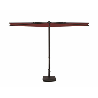 9 Foot Aluminum Manual Lift Rectangle Half Umbrella by Simply Shade - SSUA4599
