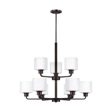 Canfield 9 Light Large 2 Tier Chandelier by Generation 3128809EN3-962 - 3128809