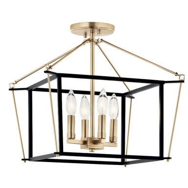 Eisley 4 Light 16 Inch Wide Semi Flush Mount by Kichler - 52633