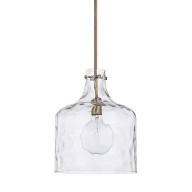 1 Light Water Glass Medium Pendant by Homeplace - 325717