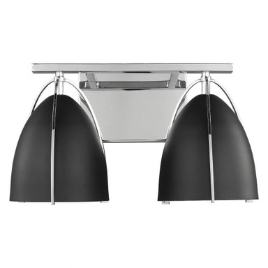 Norman 2 Light Black Shade Vanity Light by Visual Comfort Studio - 4451702