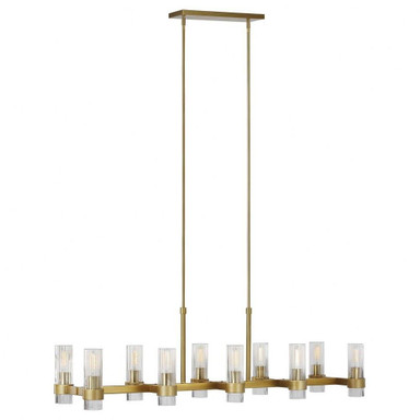 Geneva 10 Light Small Linear Chandelier by Visual Comfort Studio - CC13810