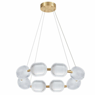 Peri 56W 8 LED Chandelier 6 Inch Tall and 32 Inch Wide by Dainolite - PRI-3256LEDP