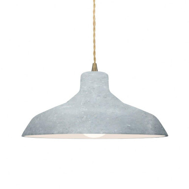 Radiance 1 Light Medium Loft Concrete Pendant by Justice Design - CER-6263-CONC