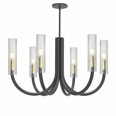Wand 6 Light Large Chandelier by Dainolite WAN-306C