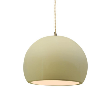 Radiance 10W 1 LED Medium Globe Twisted Cord Pendant by Justice Design - CER-6533-LED1