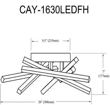 CAY-1630LEDFH-AGB | dimension