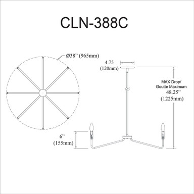 CLN-388C-MB | dimension