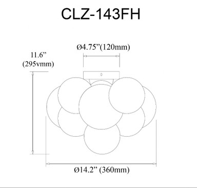 CLZ-143FH-MB | dimension