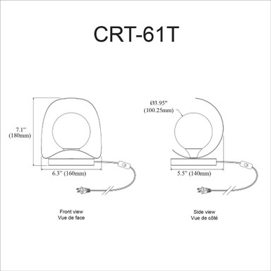 crt-61w-mb | dimension