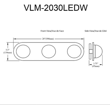VLM-2030LEDW-AGB-CLR | dimension