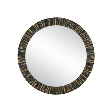 Kuna Large Round Mirror 36 Inch Wide by Currey Company - 1000-0124