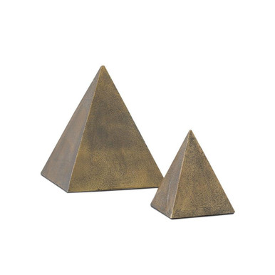 Mandir 8 Inch Pyramid (Set of 2) by Currey Company - 1200-0274