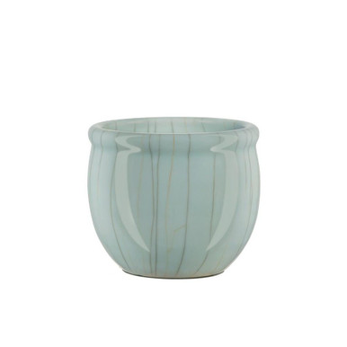 Celadon Crackle 8.5 Inch Round Planter by Currey Company - 1200-0693