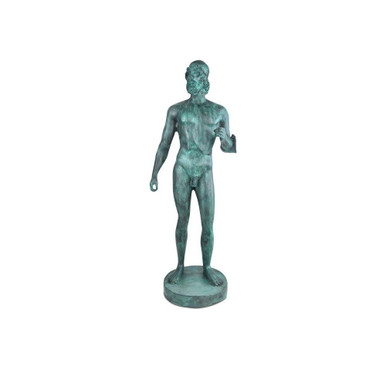 Standing Greek Warrior 36 Inch Sculpture by Currey Company - 1200-0717