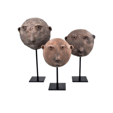 Terracotta 10.5 Inch Sculpture (Set of 3) by Currey Company - 1200-0726