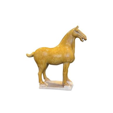 Tang Dynasty 16.5 Inch Medium Persimmon Horse Sculpture by Currey Company - 1200-0780