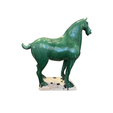 Tang Dynasty 21.5 Inch Large Horse Sculpture by Currey Company - 1200-0783