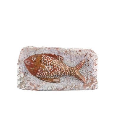 Marble Fish 5 Inch Sculpture by Currey Company - 1200-0850