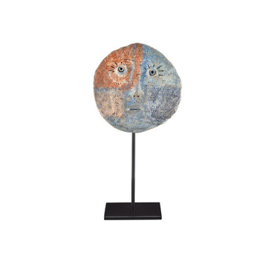 Artisan Large Face Disc 9 Inch Sculpture by Currey Company - 1200-0851