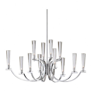 Cromo 12 Light Medium Oval Chandelier by Eurofase - 25636-017