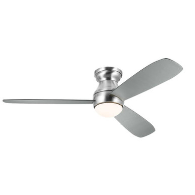 Bead 3 Blade Flush Mount Ceiling Fan with Light Kit 54 In Wide by Kichler - 300315BSS