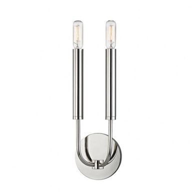 Gideon 2 Light Wall Sconce 15.75 x 4.75 Inch  by Hudson Valley  - 2600-PN