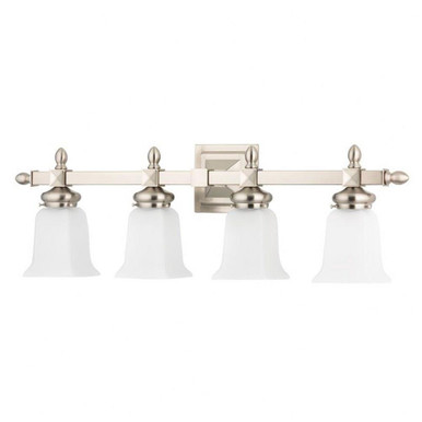Cumberland 4 Light Bath Vanity 9.5 x 30 Inch  by Hudson Valley  - 2824-SN