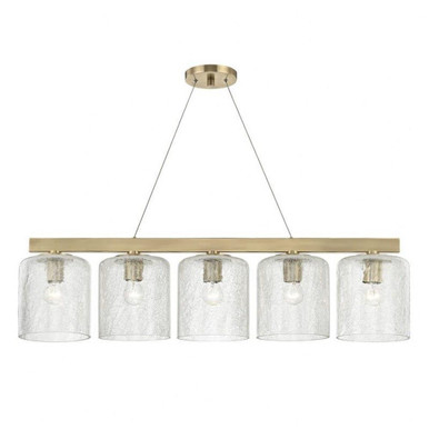Charles Five Light Linear Pendant 10.5 x 40.5 Inch by Hudson Valley - 3240-AGB