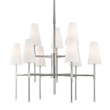 Bowery 9 Light Chandelier 31 x 34 Inch Wide by Hudson Valley  - 3734-PN