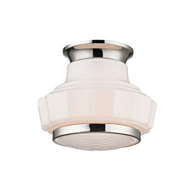 Odessa 1 Light Semi Flush Mount 7.25 x 8.75 Inch by Hudson Valley - 3809F-PN