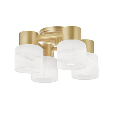 Centerport 4 Light Semi Flush Mount 11.5 x 11.5 Inches by Hudson Valley - 4204-AGB