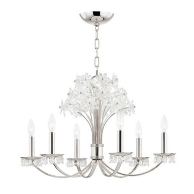 Beaumont 6 Light Chandelier 17.25 x 26 Inch Wide by Hudson Valley  - 4430-PN