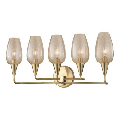 Longmont 5 Light Bath Vanity 11 x 23.25 Inch  by Hudson Valley  - 4705-AGB
