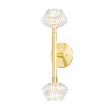 Barclay 2 Light Wall Sconce 20 x 6 Inch  by Hudson Valley  - 6142-AGB