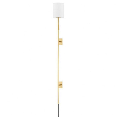 Jennings 1 Light Plug In Wall Sconce 55 x 6 Inch  by Hudson Valley  - 6420-AGB