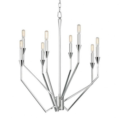 Archie 8 Light Chandelier 31.5 x 25.25 Inch Wide by Hudson Valley  - 8508-PN
