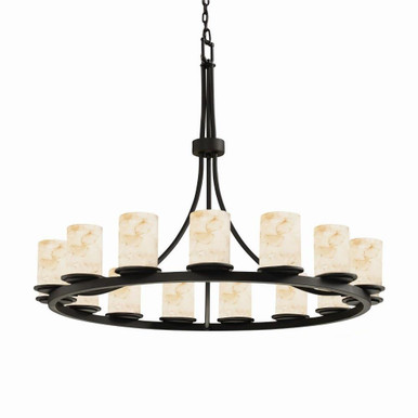 Alabaster Rocks Dakota 15 Light Oversized Chandelier by Justice Design - ALR-8715-10