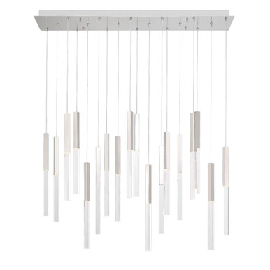Benicio 56.7W 18 LED Chandelier 18 Inch Tall and 9.75 Inch Wide by Eurofase - 46771