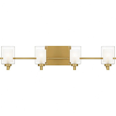 Kolt 4 Light Bath Vanity 6 Inch Tall and 29 Inch Wide by Quoizel - KLT8604BRGLED