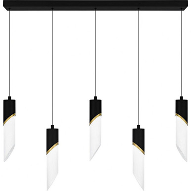 Alys 60W 2 LED Linear Chandelier 13.75 Inch Tall X 40 Inch Wide by Quoizel - PCAYS540MBK
