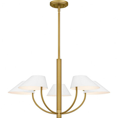 Penley 5 Light Chandelier 16.25 Inch Tall and 28 Inch Wide by Quoizel - PNY5028BRG