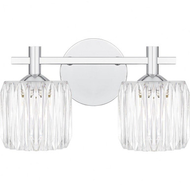 Spade 20W 2 LED Bath Vanity 7.75 Inch Tall and 13.5 Inch Wide by Quoizel - SPD8614