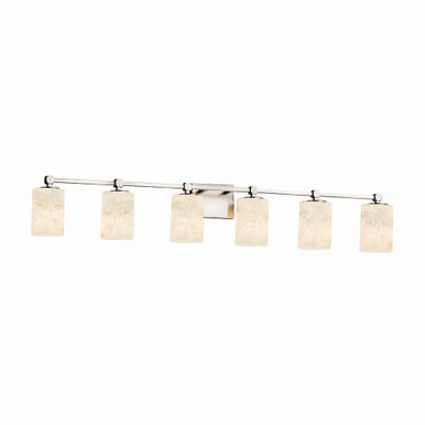Alabaster Rocks Tetra 6 Light Cylinder Vanity Light by Justice Design - ALR-8426-10