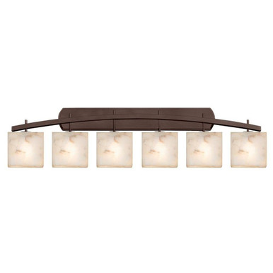 Alabaster Rocks Archway 6 Light Vanity Light 56 Inch Wide by Justice Design - ALR-8596-55