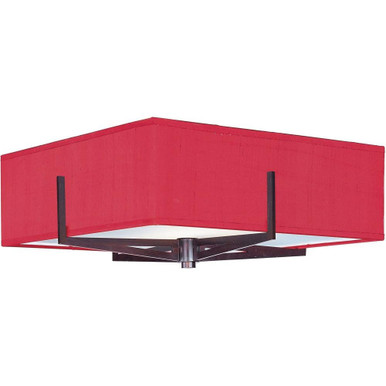 Elements 3 Light 5.25 Inch Wide Crimson Shade Flush Mount by ET2 - E95440-105OI
