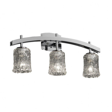 Veneto Luce Archway 3 Light Cylinder Clrt Vanity Light by Justice Design - GLA-8593-16-CLRT